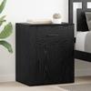 Nightstand Black Oak Effect 35 x 50 x 60 cm Engineered Wood