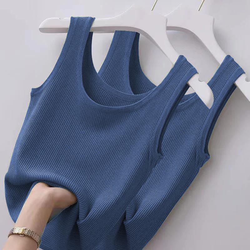 Damen-Camisole-Garnweste Übergröße Slim Fit Oberbekleidung Unterhemd Ärmellos Top