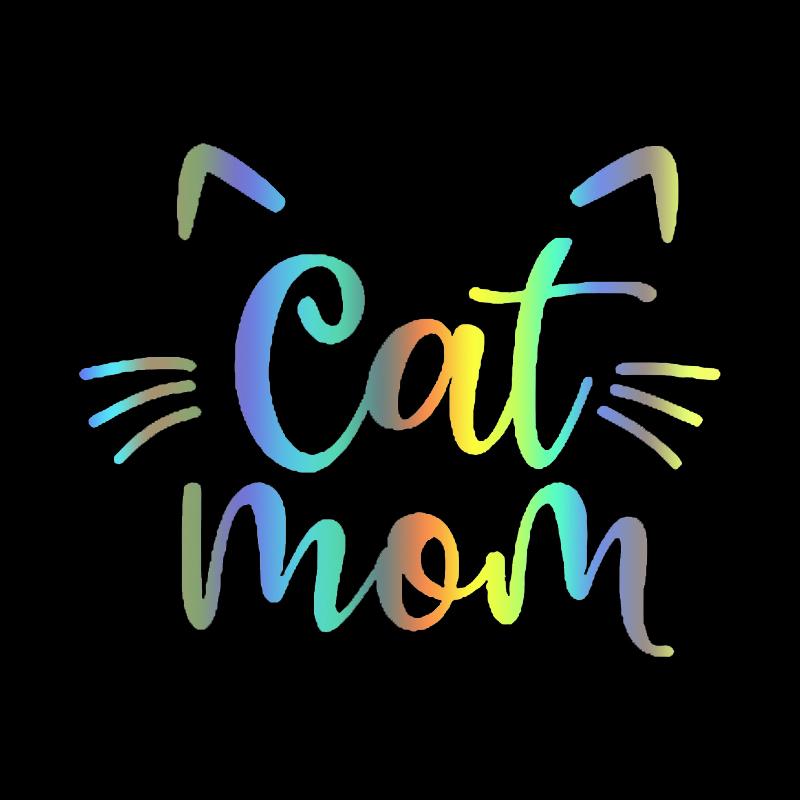 DS87 #15X12cm Auto Cat Mom Aufkleber Vinyl Aufkleber, Auto LKW Kreative wasserdichte Autoaufkleber Vinyl Aufkleber Motorrad Dekoratives Zubehör