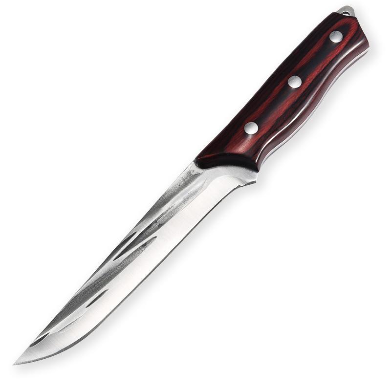 5 inch Boning Knife Kitchen Fishing Fillet Knives Butcher Cleaver 5Cr15Mov Stainless Steel Forged Knife With Holster