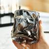200ML Korean Creative Ins Twisted Glass Cup Juice Drink Coffee Mug Cup Wave Pattern Colorful Glass Handmade Bar Drinkware