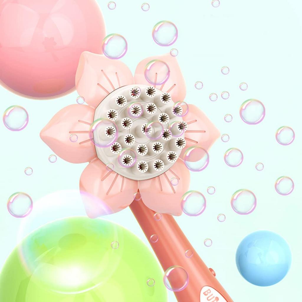 Bubble Machine Sunflower 23 Hole Electric Automatic Bubbles Gun Soap Blowering Outdoor Party Toys for Girls Children Xmas Gifts