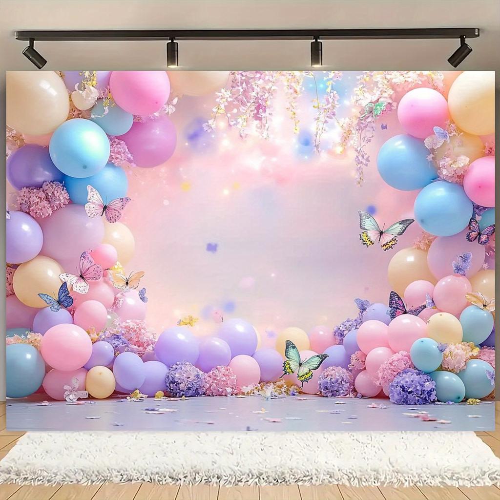 2D planar design one-piece multi-functional colored balloon party backdrop - suitable for birthday wedding and other occasions