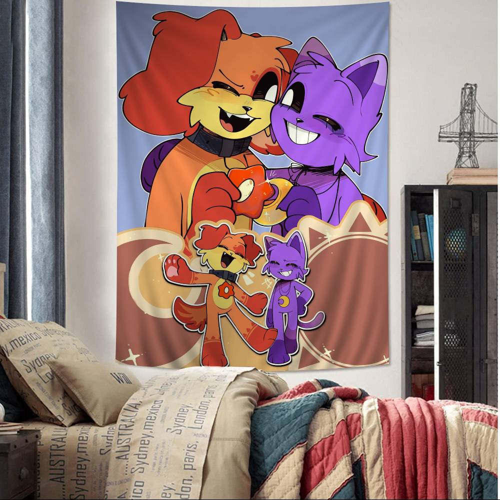 CCritters CCATNAP DDOGDAY Cartoon Tapestry for Living Room Home Dorm Decor INS Home Decor
