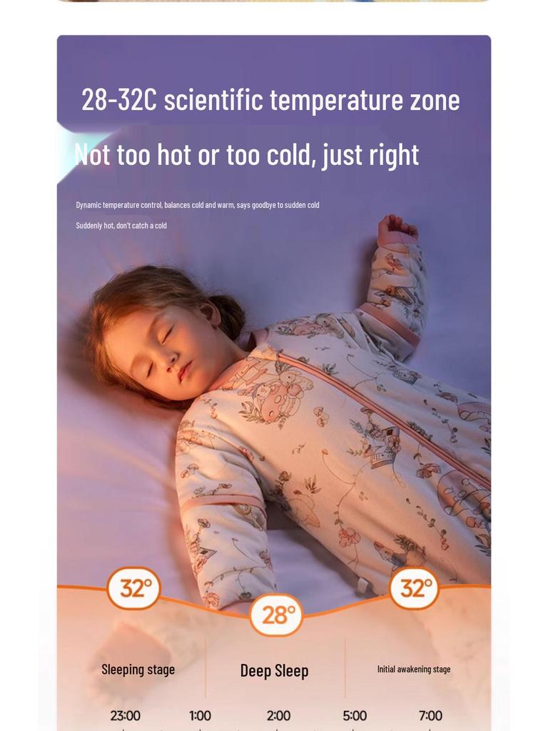 Four Seasons Baby Sleeping Bag - Anti-Kick & Anti-Startle, One-Piece for Newborns & Children, Spring & Autumn, Winter Style