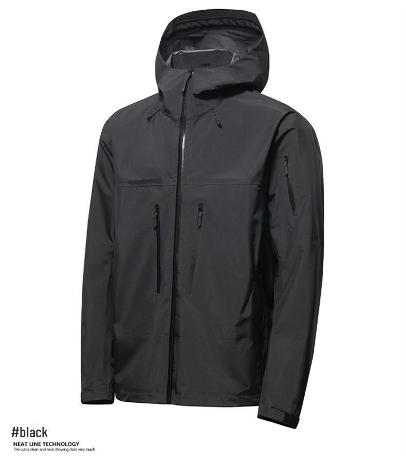 2025 New Men's and Women's Hooded Hard Shell Mountaineering Jacket - Spring/Autumn, Waterproof, Casual Style