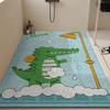 Bathroom Floor Mat Cartoon Wind Silk Ring Non-Slip Mat Shower For The Elderly And Children Bath Floor Mat Anti-Drop Mat Can Be