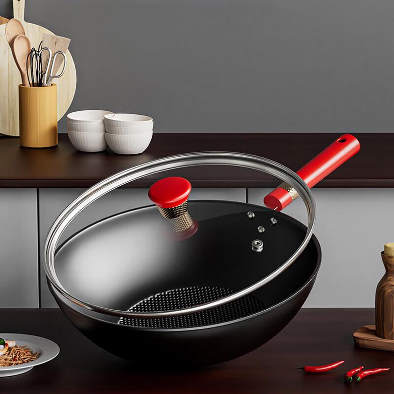 KSISE 32cm Non-stick Stir-fry Wok