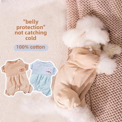 Autumn and Winter Bear Dog Belly Protection Clothes Cat Belly Four-legged Clothes Small Dog Spring Four Seasons Air Conditioning Loungewear