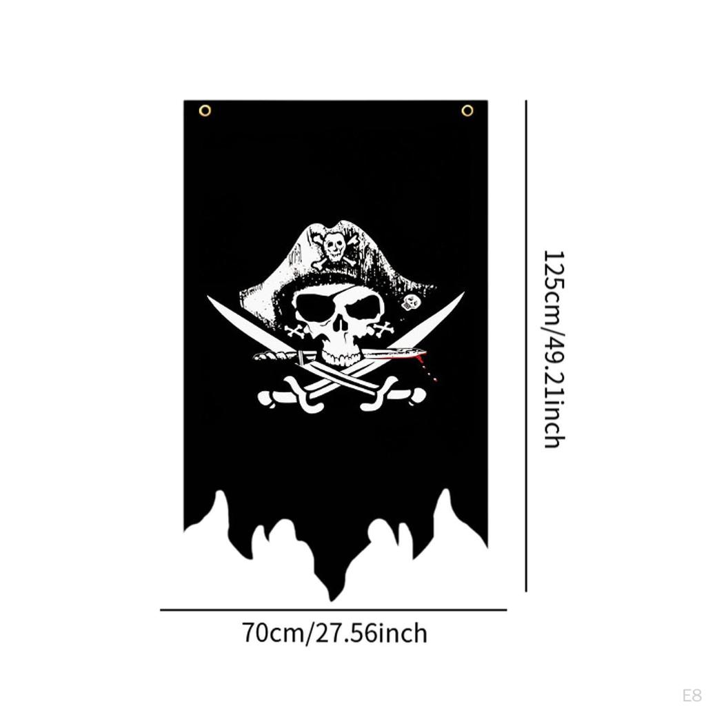 Crossbone Flag for Halloween Themed Party Indoor Outdoor Decoration