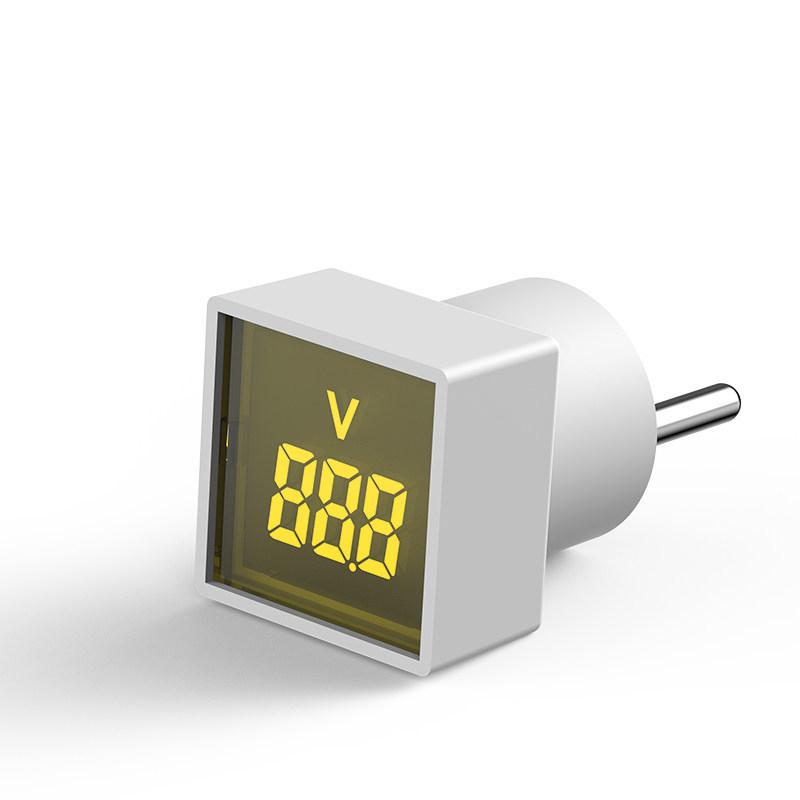 Digital AC Voltmeter Indicator, Digital Voltmeter, No Wiring Required, Euro Plug, Voltage Measurement Range 50 ~ 500V