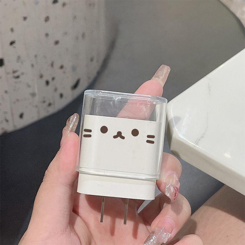 Čtyřdílná ochrana nabíjení, ochrana datového kabelu, ochranný kryt nabíjecí hlavy, vhodné pro nabíječku IPhone 18/20w