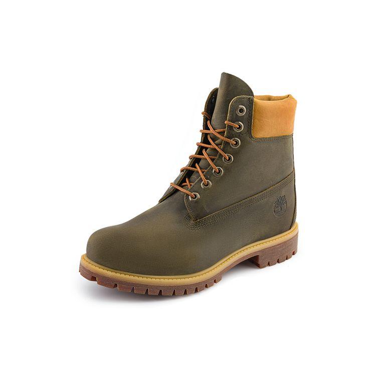 Timberland Leather Waterproof Shock Absorbing Comfortable Fashion Short Outdoor Boots Men Boots Olive A6291
