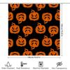 Halloween Decorative Shower Curtain Black Orange Pumpkin Print Plastic Rod Waterproof Fabric Bathroom Decoration Supplies For Ki