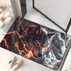 3D Wolf Rug Flannel Soft Kids Carpet Lightning Print Bedroom Kitchen Floor Mat Anti Slip