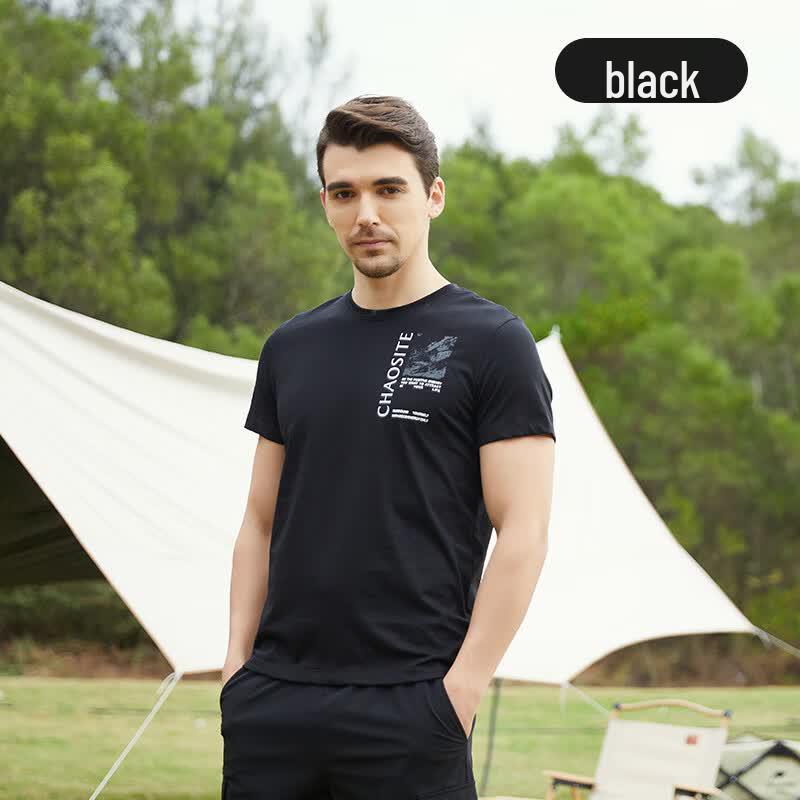 Chaostyle Men s Summer Ice-Cooling Breathable T-Shirt 5XL чёрный