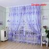 Fashion Printed Tulip Window Screen 100X200CM Polyester Drape Curtain Sheer Curtains For Living Room