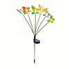 8/10 Head Solar Fiber Optic Color Changing Butterfly String Lights Stake Lights Outdoor Garden Lawn Decorative Lights