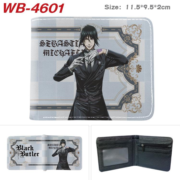 Black Butler Anime Short Bi-Fold Leather Wallet Full Color Print Card Holder Coin Purse