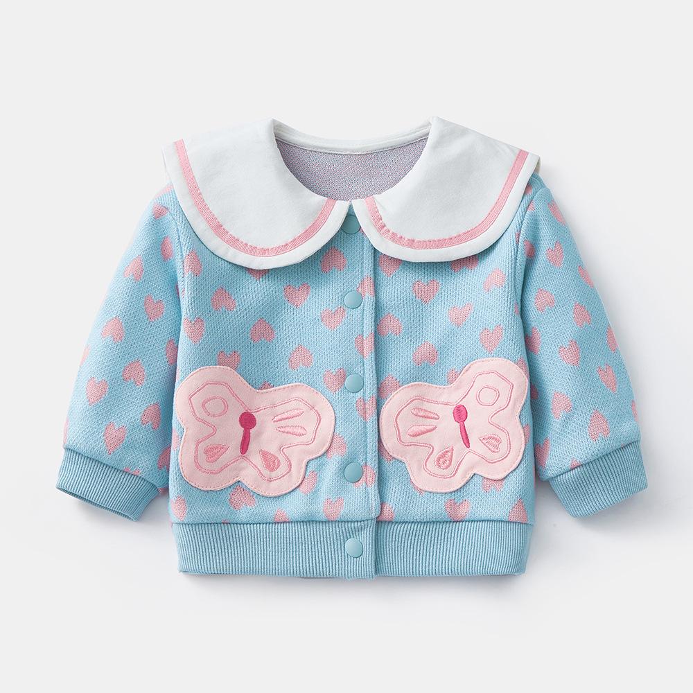 

Вязаный кардиган для девочки в корейском стиле на 2025 год - Модная весенне-осенняя верхняя одежда 3875 Tag 80 синий