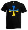Unisex Schwarz Ukraine Verteidigungskreuz Verteidige das Ukrainische Volk 100% Baumwolle T-Shirt Herren T-Shirts Oberteil