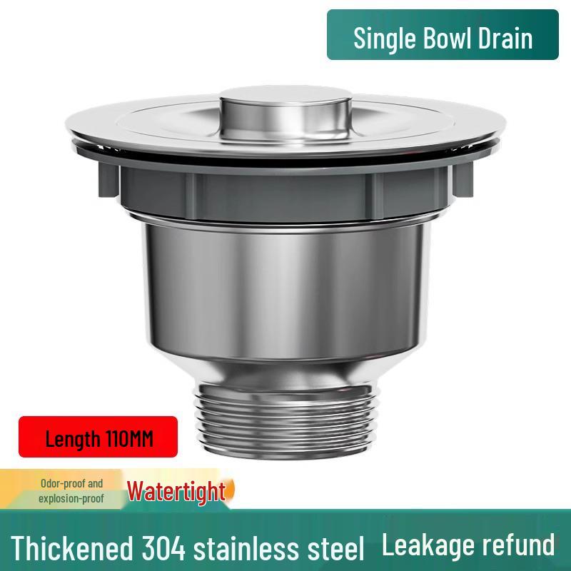 Stainless Steel Odor-Proof Kitchen Sink Drain Set
