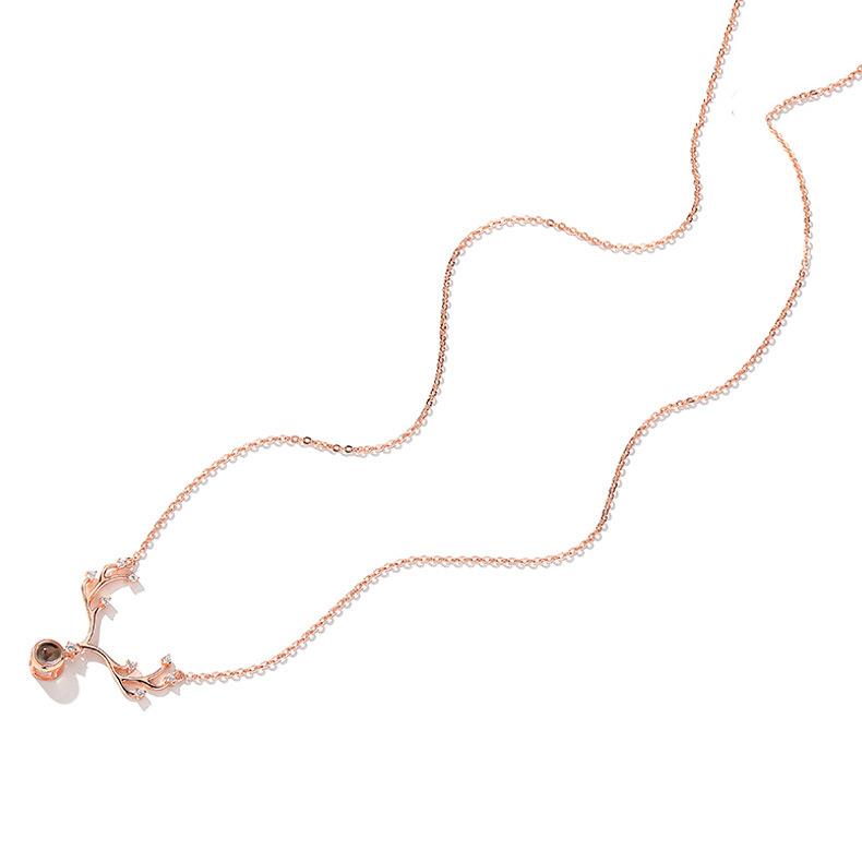 Yilu You Project Necklace Women's Trendy Clavicle Chain Frosty Pendant Projection Necklace