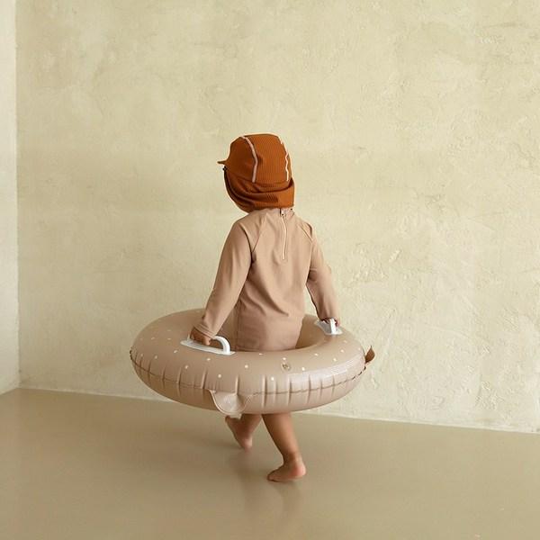 All for Home Donut Emotional Baby Tube KC Certified Cushion Walker, Lemon Cream, 1 Piece, Korean Water Fun Items