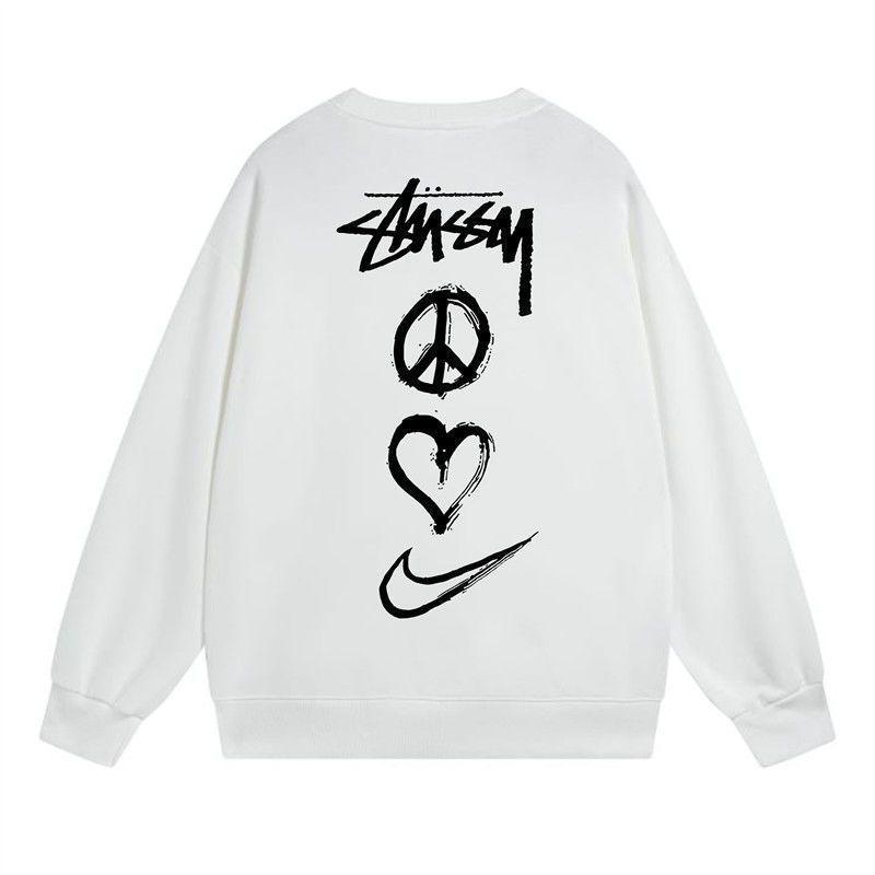 Sudadera Unisex con Estampado Stusy de Algodón Puro con Cuello Redondo - Estilo Moderno, Holgado y Casual
