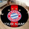 FC Bayern Munchen Custom Name Round Area Rug,Carpet Rug for Living Room Bedroom Sofa Playroom Decor,Non-slip Floor Mat
