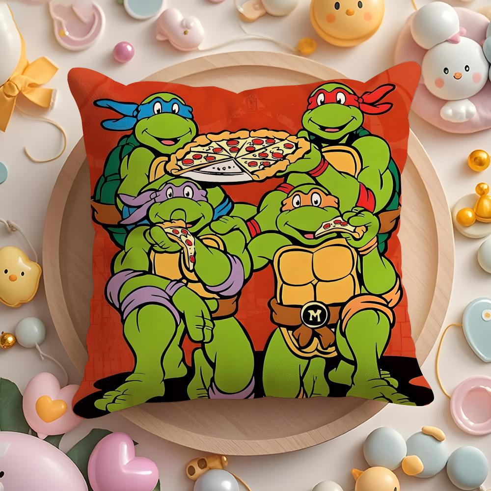 Teenage Mutant N-Ninja Turtles Cushion Cover Home & Car Multi-Scene Pillow Cover - Reversible, Soft & Durable for Daily Use