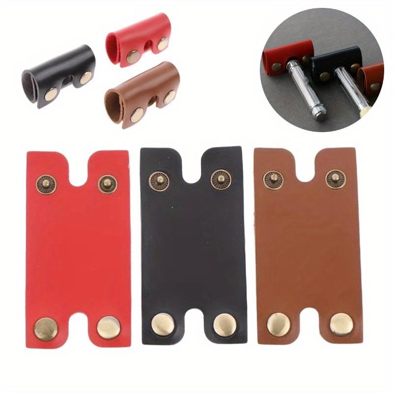 1pc Razor Protective Cover Safety Razor Leather Protective Cover Cutter Head Protective Cover Without Razor 85*45mm