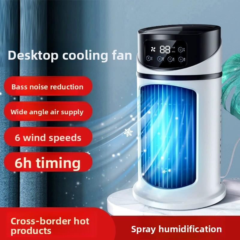 Mini ventilador de escritorio portátil USB con nebulizador para oficina y hogar