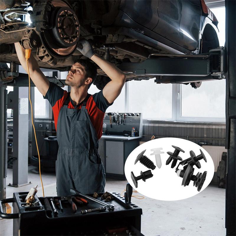 120X Vw Transporter T4 T5 T6 Automobilio Apdailos Pamušalo Spaustukai Buferio Laikiklis Automobilio Variklio Apatinės Dangos Tvirtinimo Elementas Plastikiniai Presuojami Kniedukai