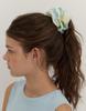 Kindababy Vintage Check Plaid Scrunchie - Sky Sorbet