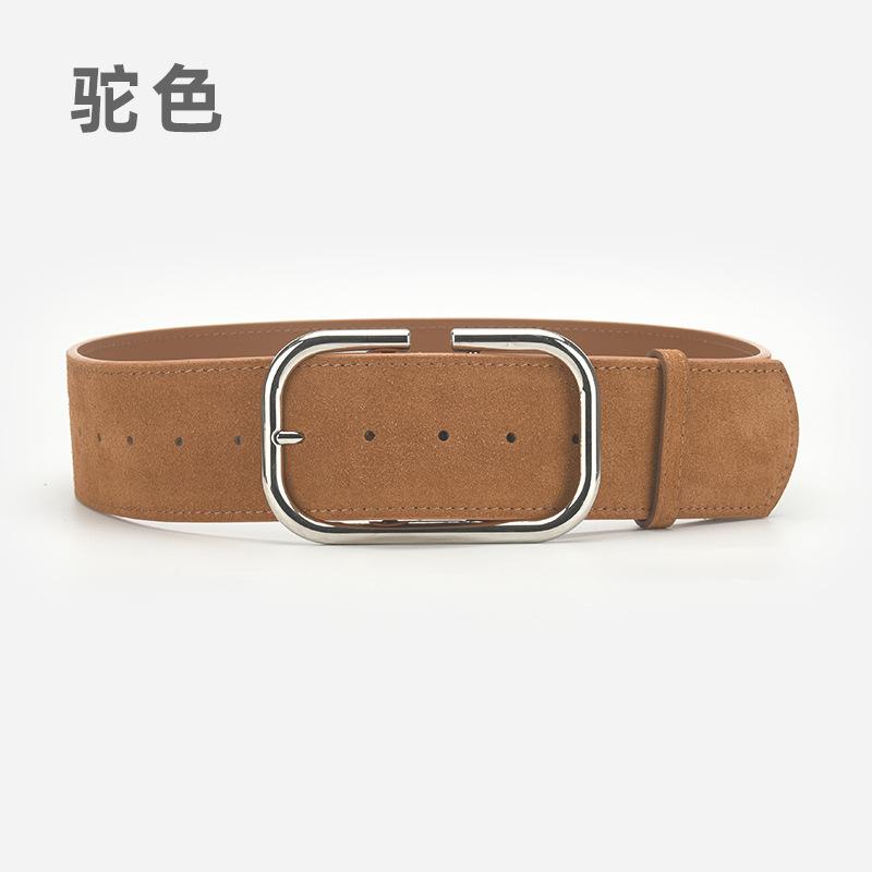 Retro Belt Women'S Coat Dress Decorative Leather Belt Simple Pin Buckle Waist Seal