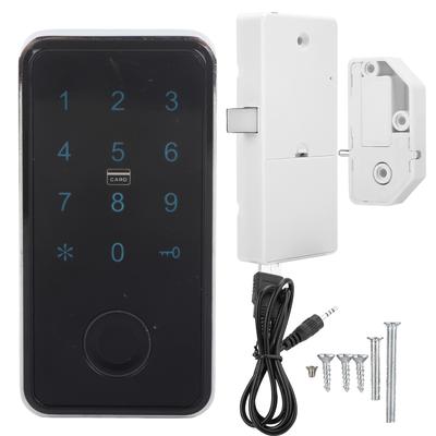 Smart Keyless Fingerprint Digital Password Electronic Lock For Cabinet File Locker(Silver)