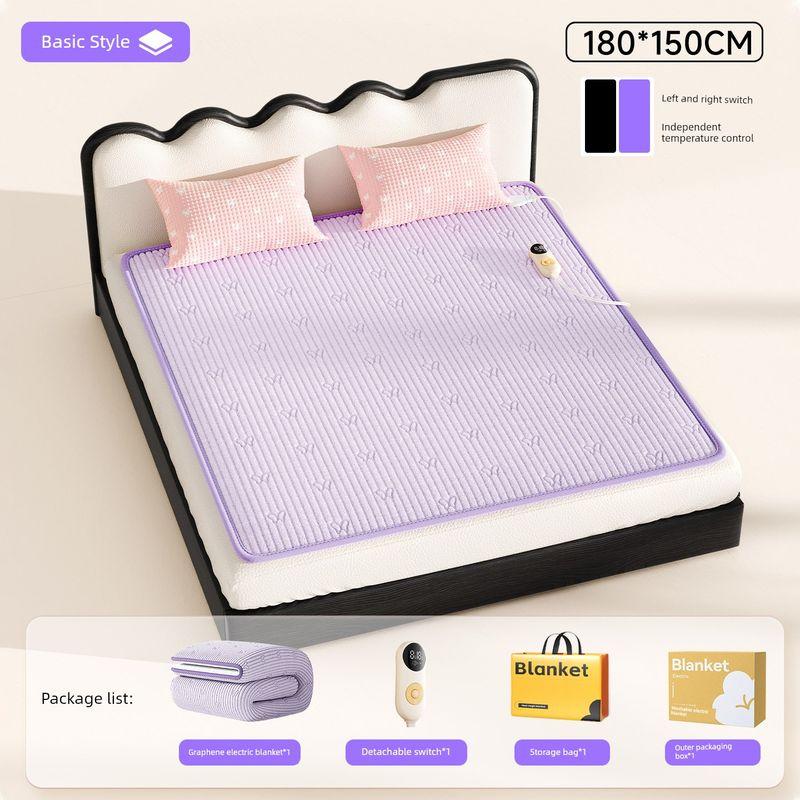 2026 New Model Electric Blanket for Double or Single Use, Home Use, Cotton, Dual Control, 1.5m Graphene, Genuine Official Flagship Store