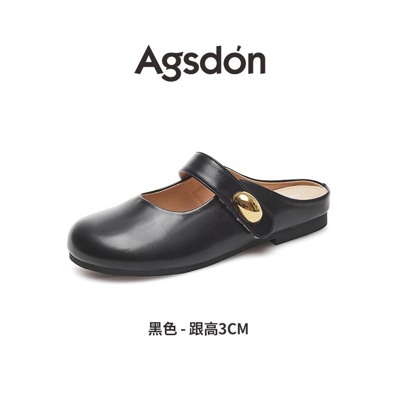 Augustine bag head half slippers women's outerwear 2025 new summer skirt Mary Jane Birkenmuller sandals