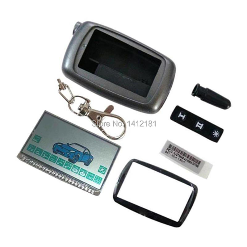 A9 Case Keychain Body Cover + A9 LCD Display For Russian Two way car alarm system Starline A9 LCD Remote Control Key Fob Chain