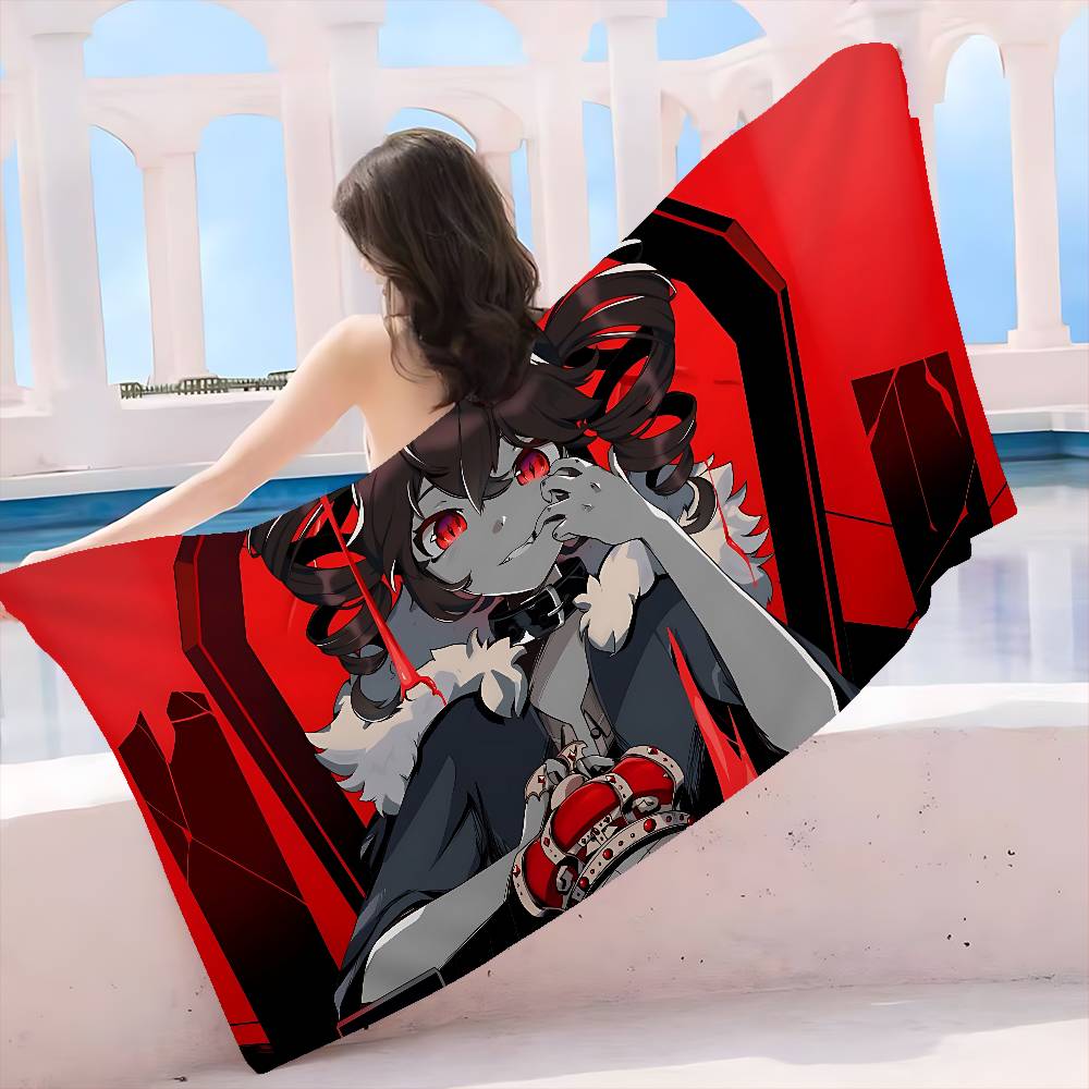 Popular Singer Kasanes Teto Anime Beach Swimming Towel Soft Absorbent Washcloth Children's Gifts for Kids Travel Camping Gym