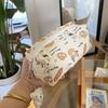 Simple Self-made Food Printed Pencil Case Cute Fresh Girlish Large-capacity Multifunctional Storage Bag Stationery Bag