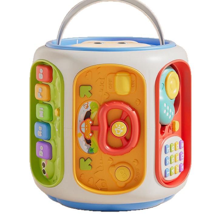 Baby Musical Hand Drum Toy - Educational 6-Sided Cube for 0-1 Year Olds