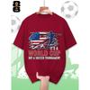 This FIFA World Cup-themed Short-sleeved T-shirt Is Designed Specifically for Men, Featuring a Crew Neck Style