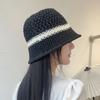 Summer Breathable Straw Hat With Wide Brim And Mesh Design For Beach And Sun Protection