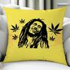 B-Bob M-Marley Singer Cushion Cover Birthday Anniversary Gifts Double Sided Printed Zipper Cushion Cover Soft Skin Bedding