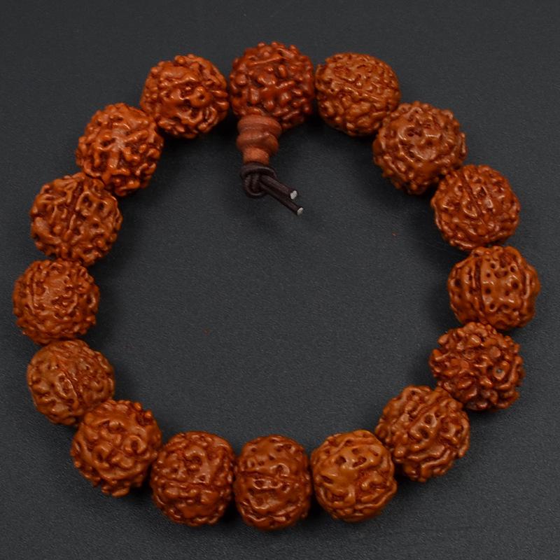 Five-Petal Vajra Bodhi Bead Bracelet - Toothless Design, Buddhist Wenwan Ornament