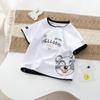 Kids' Two-in-One Short Sleeve Lycra Cotton Summer T-shirt