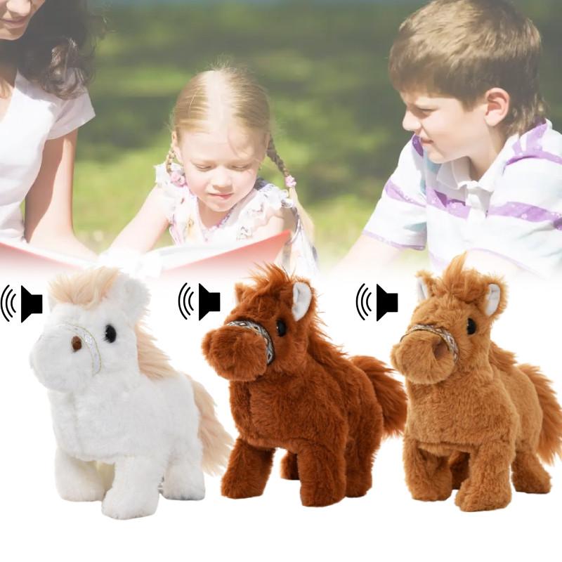 Robot My Realistic Pony Interactive White Plush Toy Children Festival Gifts