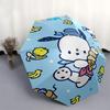Pochacco & Ice Cream Design Cartoon Cartoon Umbrella, Portable 3-Fold Compact Umbrella, Suitable for Camping, Hiking and Travel, Ideal Easter Birthday
